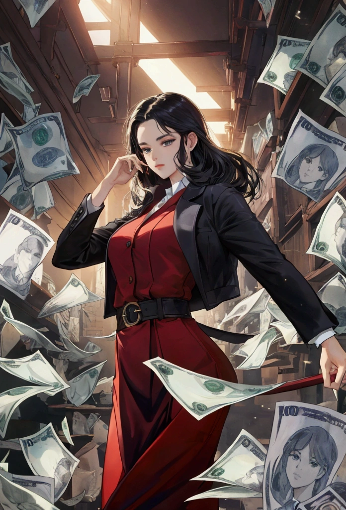 Background ofmoney for a novel cover.