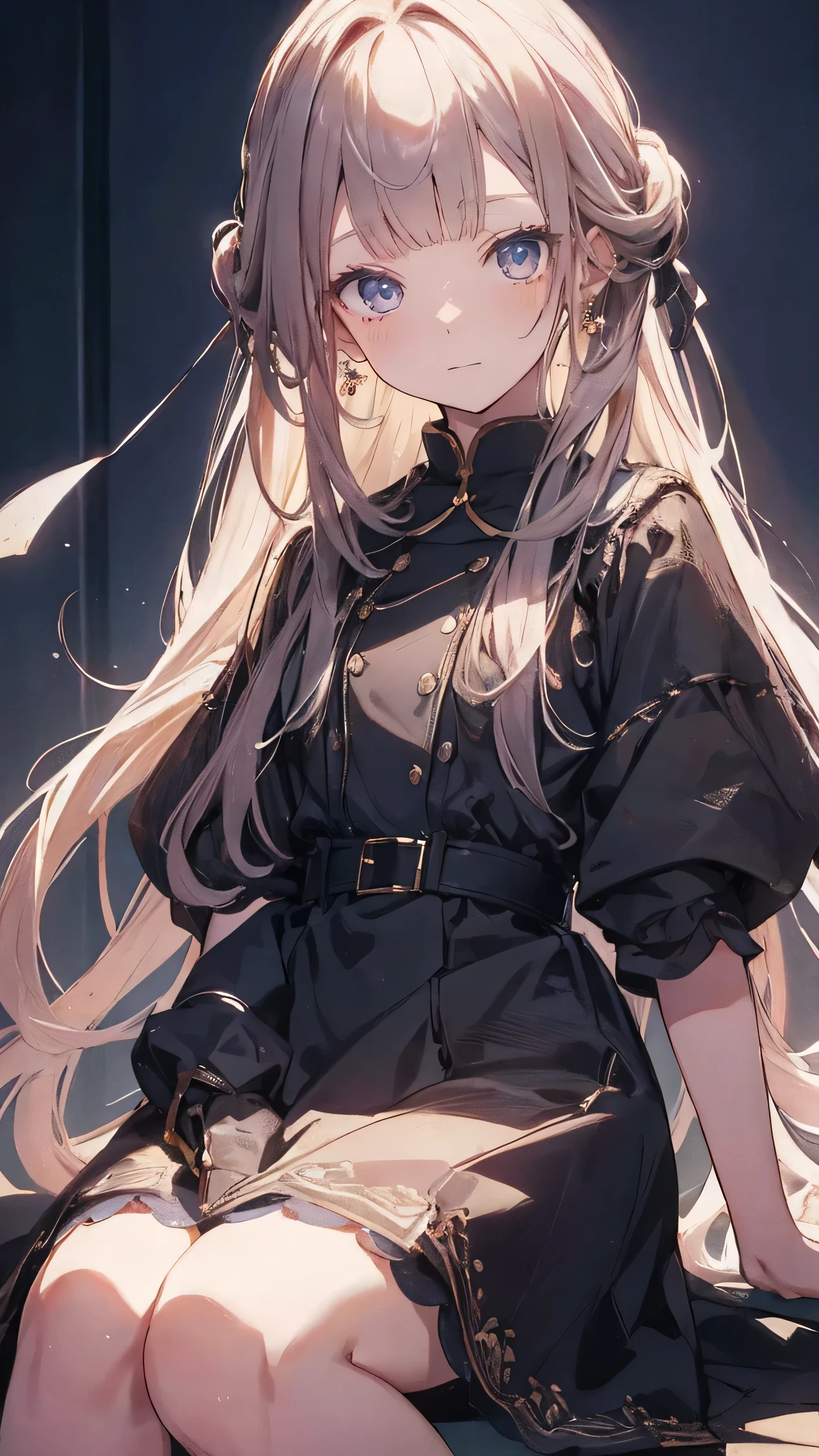 masterpiece、Highest quality、Highest quality、(((upon)))、 ((small))、Hair quality and shine、顔がsmall、Sitting、Very detailed, beautiful, Big eyes、Very detailed, clear and beautiful faces、(Cute illustrations:1.2), High resolution, Very detailed, Highest quality, Embarrassing 
