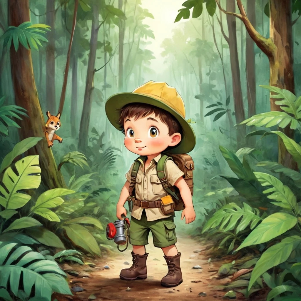 Little Jungle Explorer,Adventurer,forest