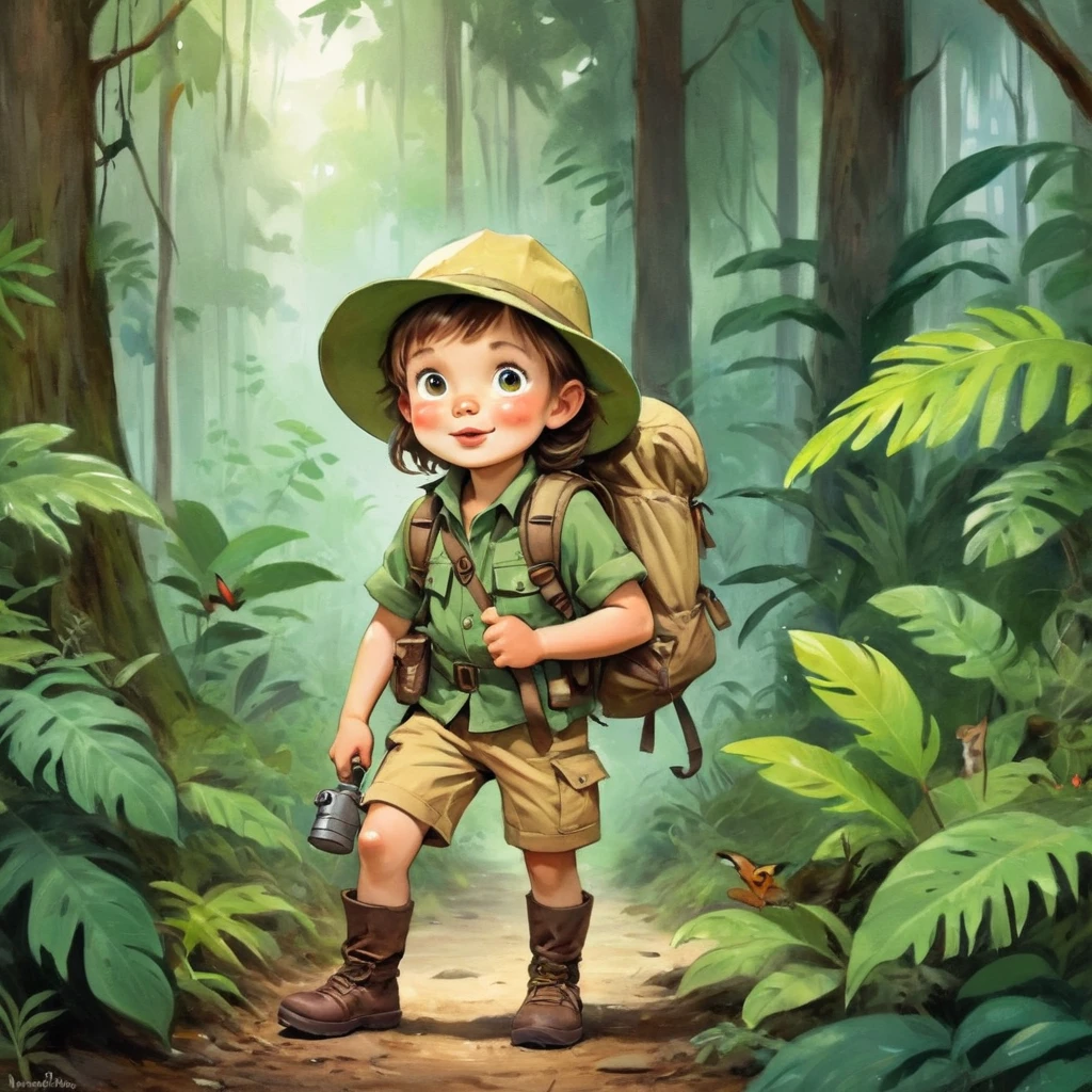 Little Jungle Explorer，Adventurer，forest