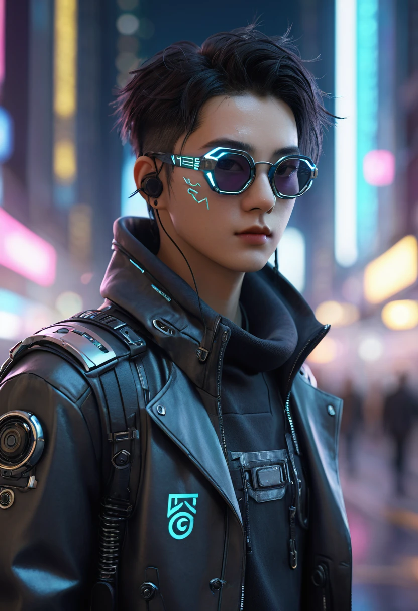 Ultra Detailed, high resolution, Ultra Detaileded, best quality, Astonishing, Top quality, Extremely detailed CG unity 8k wallpaper, light, Cat Lover, Cyberpunk, Dark Boy