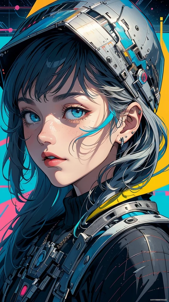 (((masterpiece, highest quality))),(((solo:1.2))),(((1girl:1.2))),32k wallpaper, very detailed, poster, vintage science fiction,(((((geometric cinematic movie poster))))), ((bauhaus)),(shape),(((abstract))),(mid century modern),movie poster,(((((portfolio))))),(((((Close-up))))),(((((bust up))))),((((more various angle)))),(((highlight))),Vast landscape,((((heterochromia)))),(((complete. detailed face))),(((Extremely talented))),(((most complecated machine))),(Colorful color scheme)