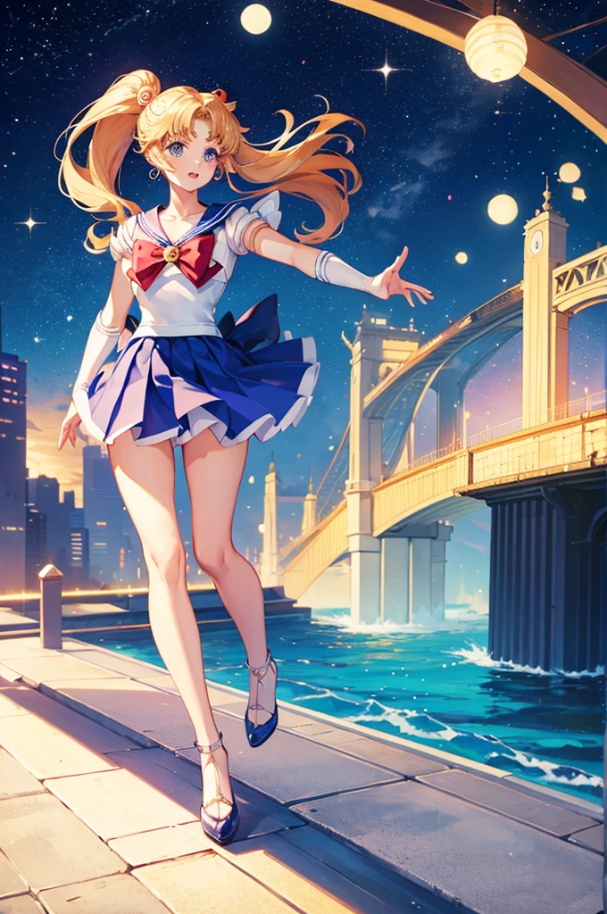 Cute girl, beautiful, flowing skirt, Sailor Moon