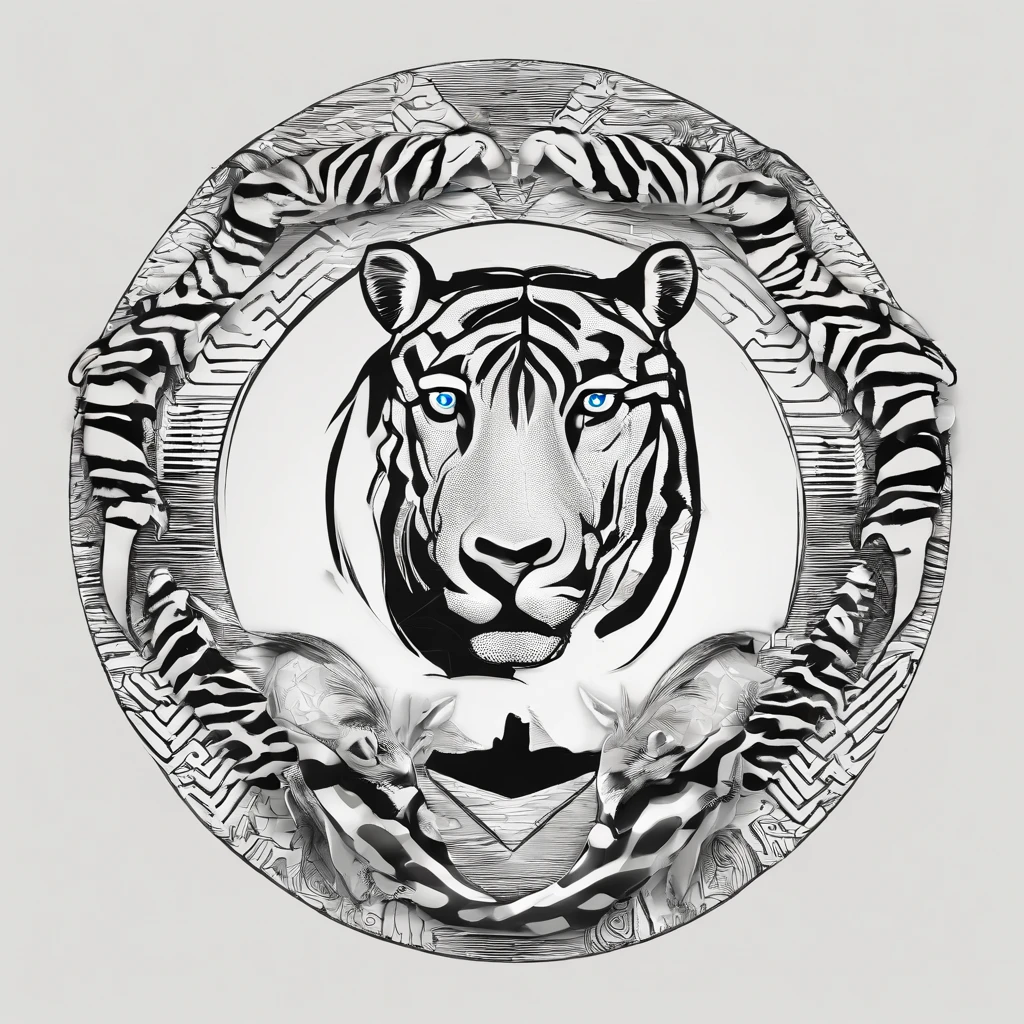 (((Create a tattoo sketch on a blank sheet of paper, Ouroboros with a zebra pattern surrounding a puzzle with a missing piece, show through the Ouroboros the need to loop an event in order to understand it, the puzzle represents autism, add details representing openness, show the name in gothics characters: Dream Maker)))
