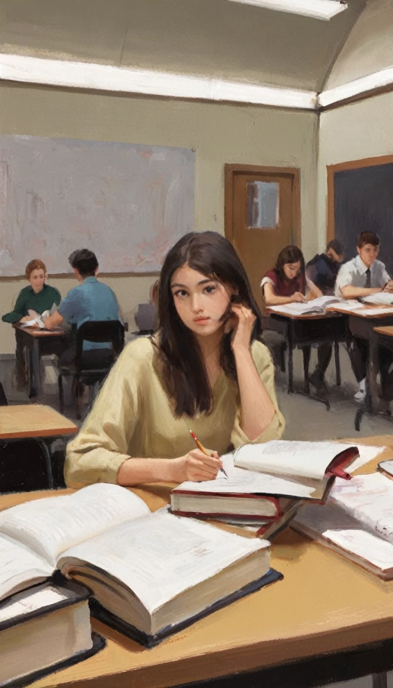 Study in the background