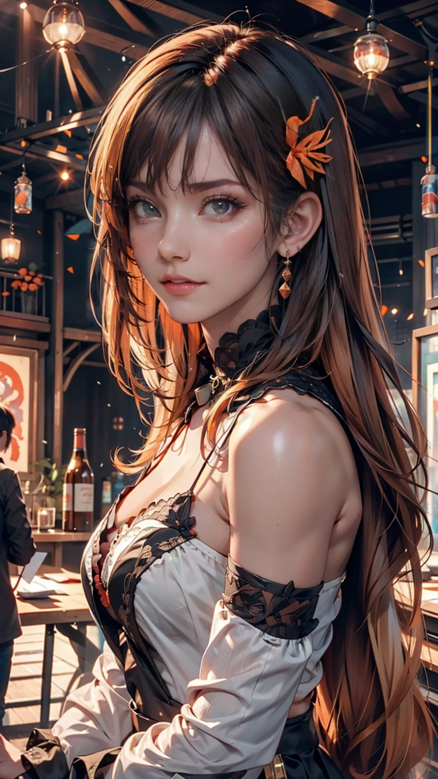 (8K, RAW Photos, Highest quality, masterpiece:1.2), (Realistic, photo-Realistic:1.37) , One girl, (carousel, night), Miao Xiaozi(secret_tea), Detailed face, Fine grain, Black Dress