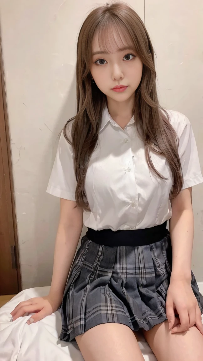 ((最high quality,masterpiece,high quality))gravure,Small face, 最high quality, shape, Very detailed, High resolution, 8k wallpaper, 完璧なダイナミックな構shape, Beautiful and detailed、Big eyes,Long eyelashes:1.35,Natural color lip, Bold sexy pose,
1girl, 1man, sitting, spread legs, (fingering from behind:1.2), breast grab from behind, cowboy shot,, BREAK girl, 18 yo, (loli:1.3), (large breasts:1.3), (blond hair:1.2), (medium long hair:1.2), (hair between eyes:0.5), (straight hair:1.3), grey eyes, (tareme:1.1),
nsfw
closed eyes, heavy breathing, frown, half open mouth, (wavy mouth:0.8), sweat, blush,
(school uniform), (white collared shirt, plain pattern shirt, short sleeves, shirt tucked in:1), (red plain pattern narrow neck ribbon:1.1), (button gap:1.2),
(black and grey plaid pattern skirt:1), (pleated skirt, miniskirt:1.2),
(white lace panties:1.2), pussy juice stain
classroom