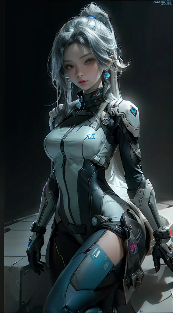 ((Highest quality)), ((masterpiece)), (detailed:1.4), 3d, Beautiful cyberpunk woman image,High resolution (High Dynamic Range),Racing Suits,NVIDIA,Super Resolution,Unreal 5,Scattered beneath the surface,PBR Texturing,Post-processing,Anisotropic Filtering,Depth of written boundary,Maximum clarity and sharpness,Multilayer Texture,Albedo and Specular Maps,Surface Shading,Accurate simulation of light-matter interactions,Perfect Proportions,Octane Rendering,Two-tone lighting,wide aperture,Low ISO,White balance,Three-part method,8K RAW,Costume with blue LED lights