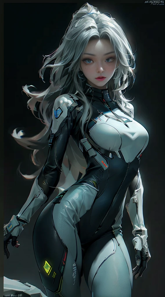 ((Highest quality)), ((masterpiece)), (detailed:1.4), 3d, Beautiful cyberpunk woman image,High resolution (High Dynamic Range),Racing Suits,NVIDIA,Super Resolution,Unreal 5,Scattered beneath the surface,PBR Texturing,Post-processing,Anisotropic Filtering,Depth of written boundary,Maximum clarity and sharpness,Multilayer Texture,Albedo and Specular Maps,Surface Shading,Accurate simulation of light-matter interactions,Perfect Proportions,Octane Rendering,Two-tone lighting,wide aperture,Low ISO,White balance,Three-part method,8K RAW,Costume with blue LED lights