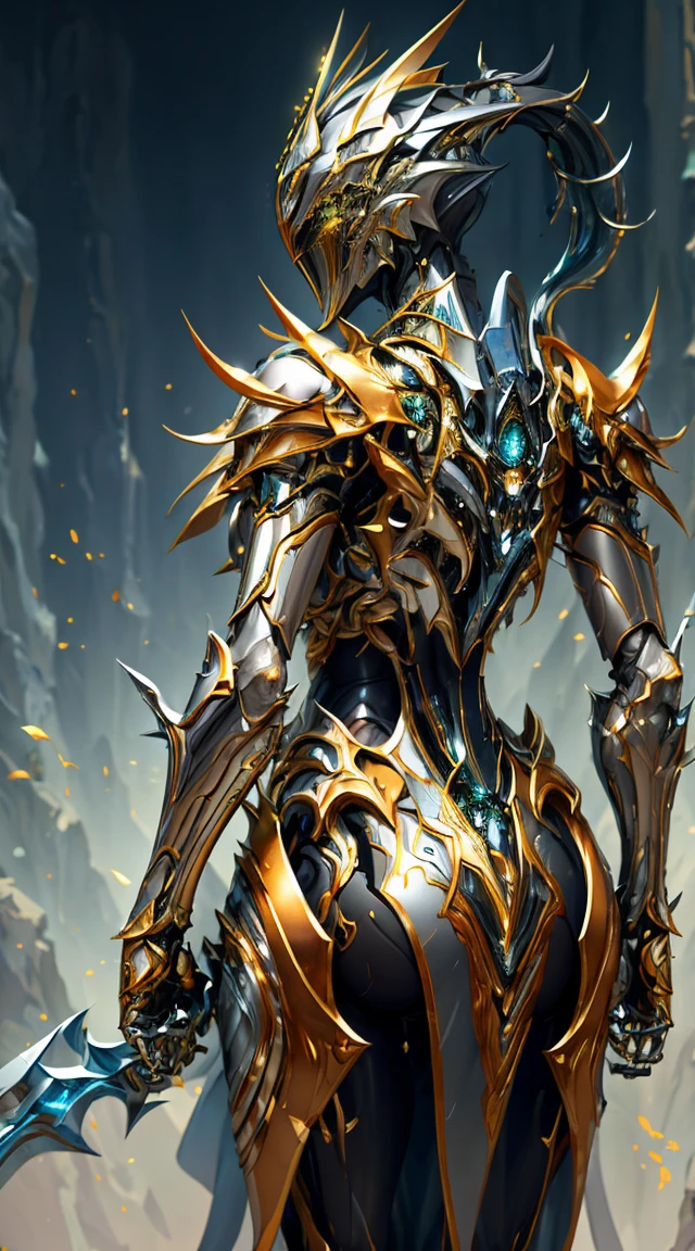 (masterpiece:1.2)、top quality、High resolution、Unity 8k Wallpaper、(revelation:1.0)、Beautiful details、Very detailed、Perfect lighting、Extremely detailed CG、radiant eyes、Backlighting、
Silver armor(The color is copper"plating".)、Forged_trumpet、shine、full_armor、war frame、platinum、human creature_robot、Bania、helmet mask、sample_background、Look at the very noble plane spectators、solo、view、Spear and shield(Set with black stones)、Sharp feathers(Set with green gemstones)