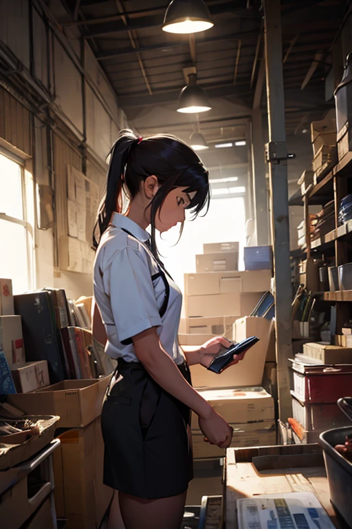 Girl working