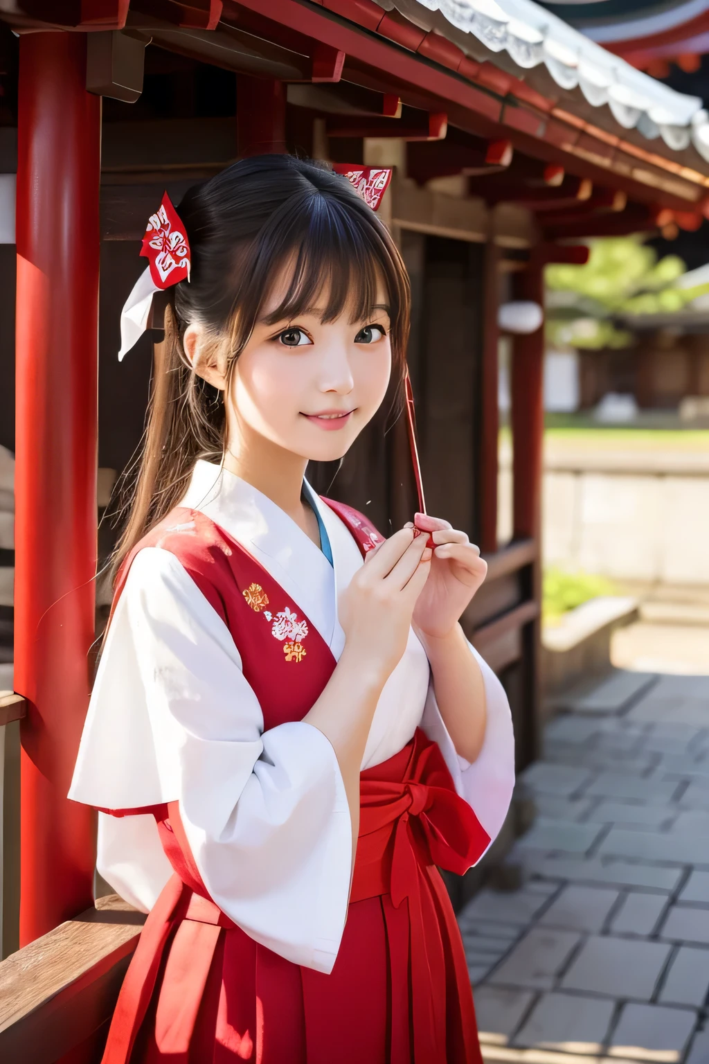 Shrine maiden、beautiful girl、Beauty、cute、beautiful