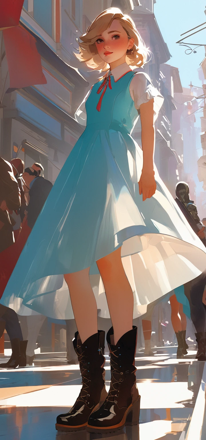 Close-up of a person in a dress and boots, cushart krenz key art feminine, Girls&#39; Frontline style, yandere intricate, from Girls&#39; Frontline, The finer details. Girls&#39; Frontline, cushart krenz, Girls&#39; Frontline cg, Official character art, edelgard fire emblem, Azur Lane Style, chiaki nanami from danganronpa