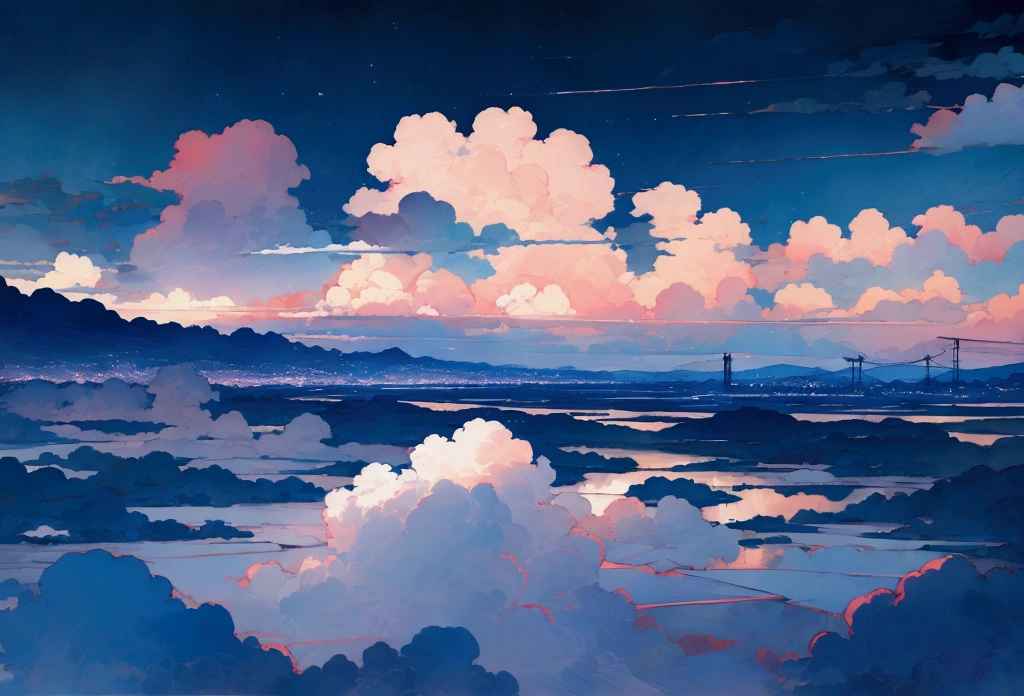 Sky，Blue，cloud，night，beauty