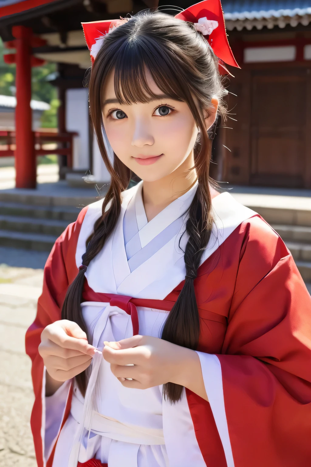 Shrine maiden、beautiful girl、Beauty、cute、beautiful