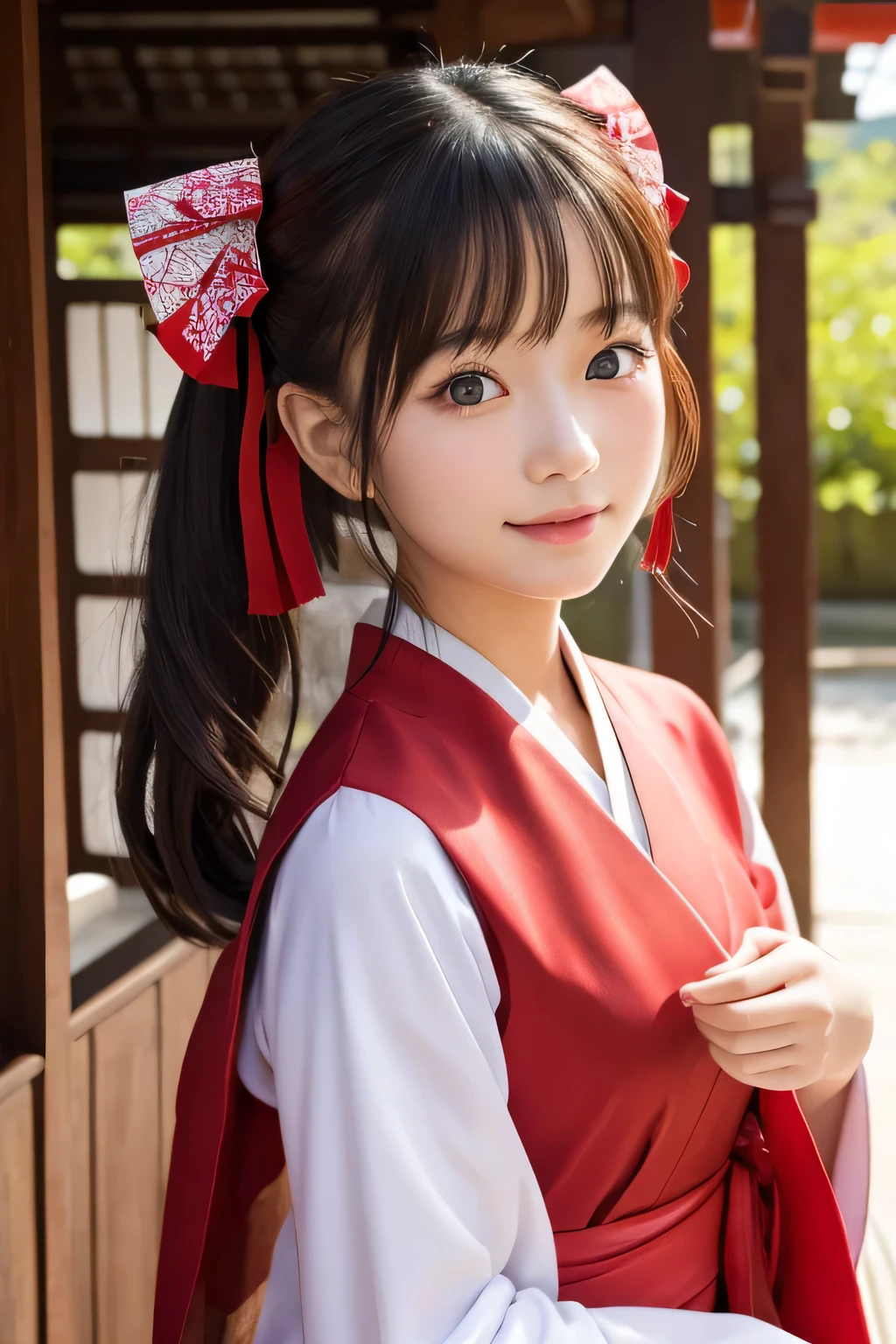 Shrine maiden、beautiful girl、Beauty、cute、beautiful