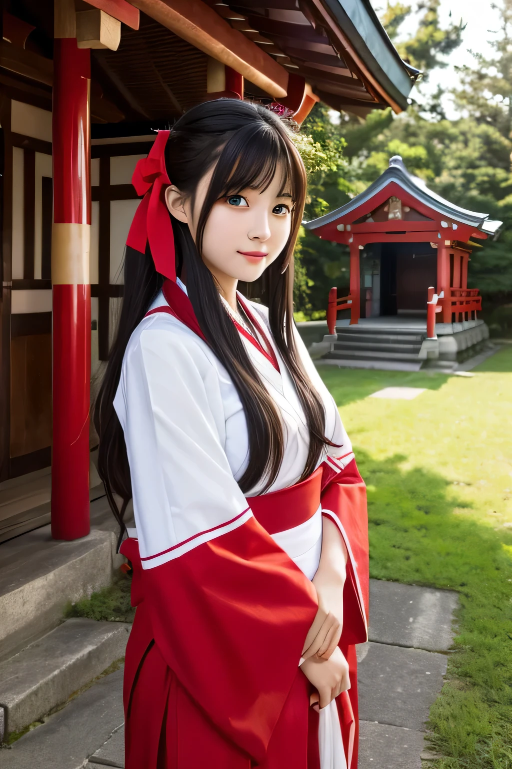 Shrine maiden、beautiful girl、Beauty、cute、beautiful