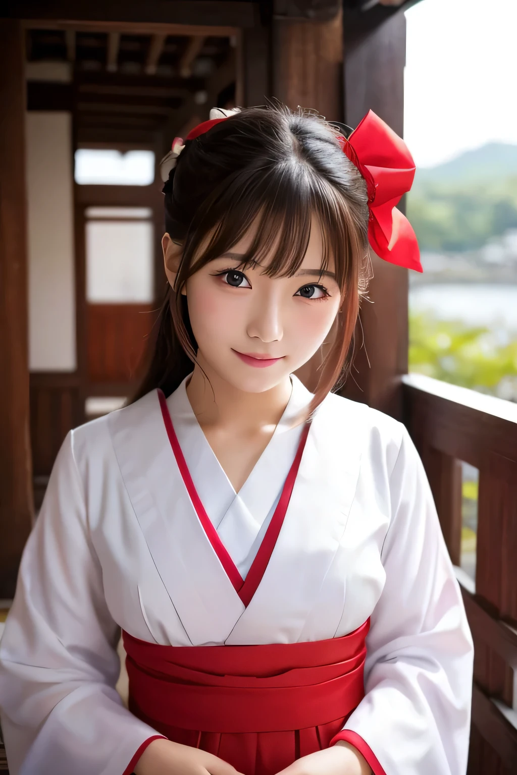 Shrine maiden、beautiful girl、Beauty、cute、beautiful
