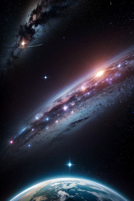Highest quality、Ultra high definition、universe space、human、star、流star