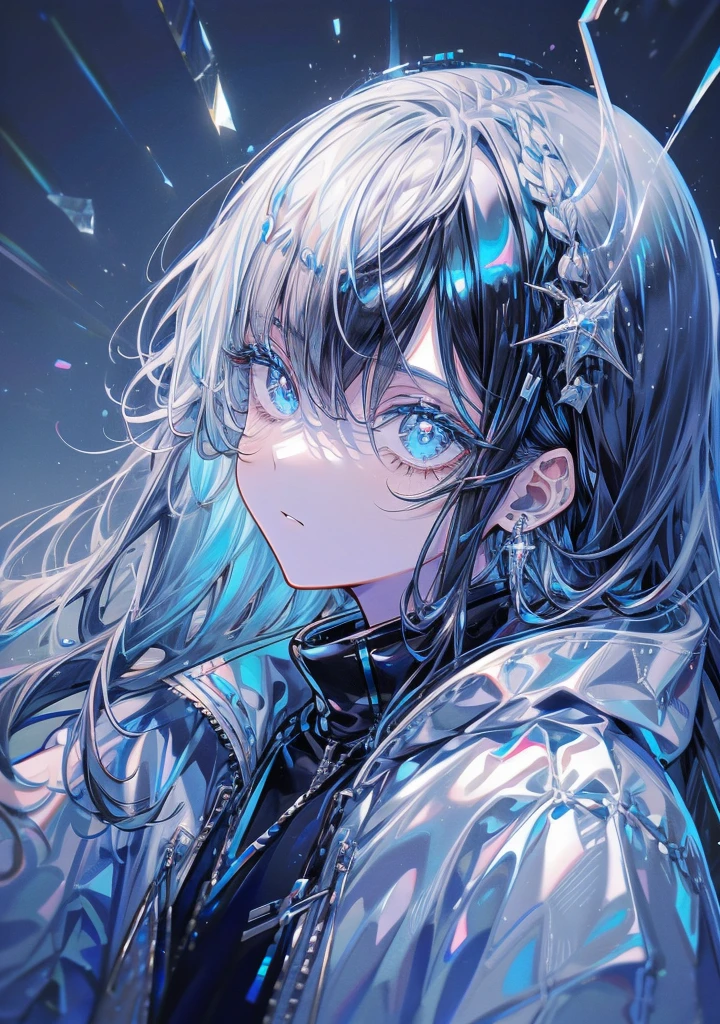 Russian mature boy, Black short hair, Cyan eyes, white winter clothes, White Cape, Super detailed, Fantasy Style
