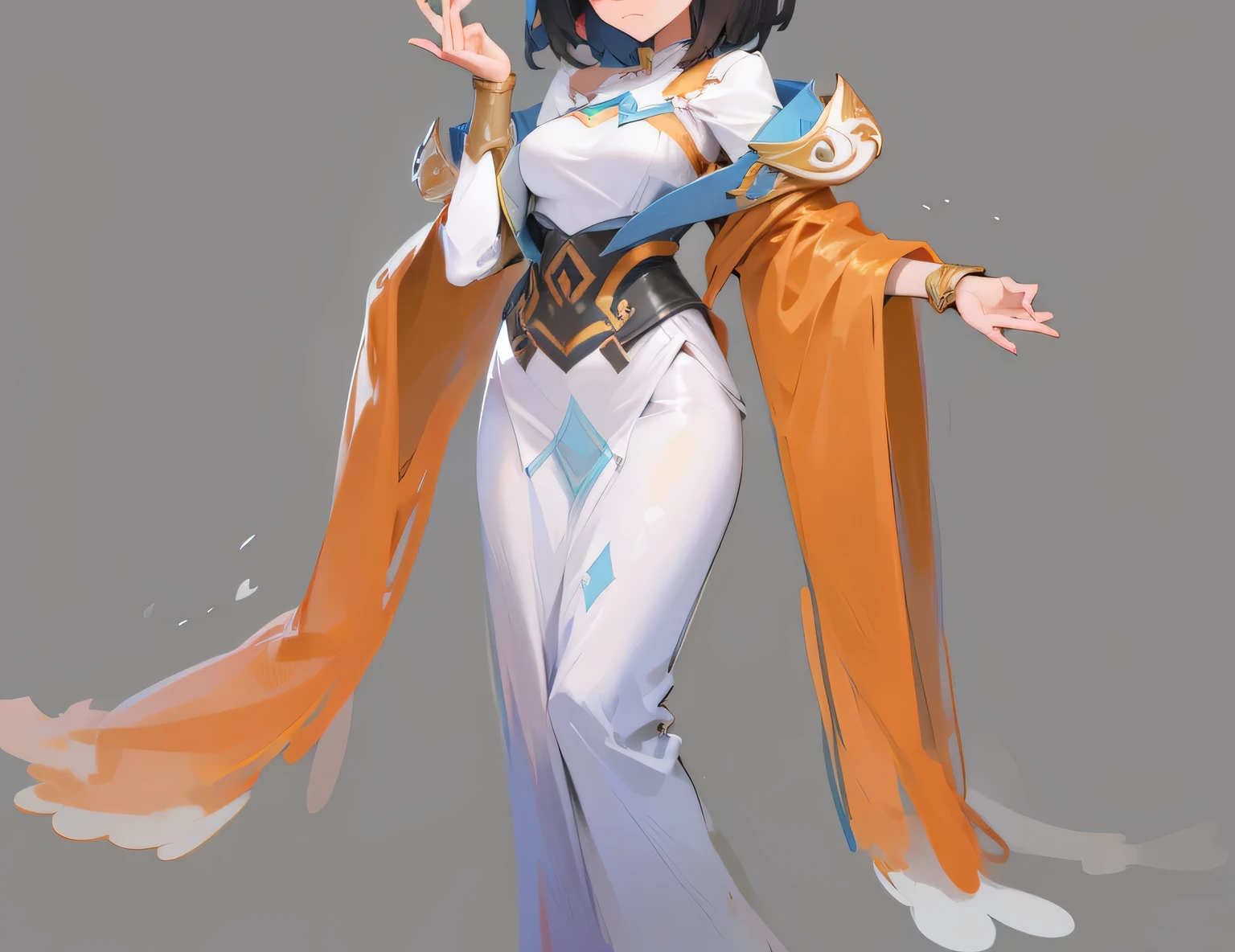 Female figure drawing Body structure Clothes sleeve structure details Fold metal details