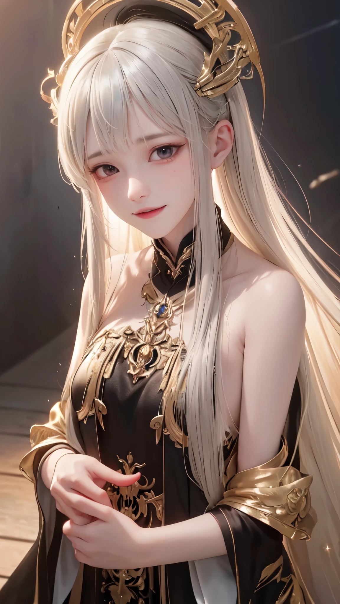 , girl in black japanese , badass anime 8k, anime art wallpaper 4k, anime art wallpaper 4k, fantasy anime artwork 2.5 d cgi, art wallpaper 8k anime, digital detailed anime art, beautiful fantasy anime, epic anime artwork, 4k anime wallpaper, detailed anime artwork, sexy, sexy, woman, anime style, best quality, extremely detailed, best shadows), (detailed background, dark fantasy), (beautiful detailed faces), high contrast, (best lighting, extremely delicate and beautiful), ((cinematic lighting)), colorful, super detailed, dramatic lighting, intricate details, (1 girl, solo, sharp face, . Blonde, super long hair , thin bangs, long eyelashes, dynamic angle), blood splatter, black light swirling around character, depth of field, black light particles, (broken glasagic circle