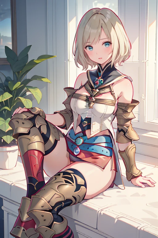 {{{Browsing Caution:1.5}}},Footjob, Very detailed, colorful,Best details,, (Adult,19 years old,One Girl, Final Fantasy 12,Asheria, short hair, short hair,Asheria Costume, Huge , mini skirt,Red panties,Knee socks, Thighs Thighs Thighs Thighs, gem