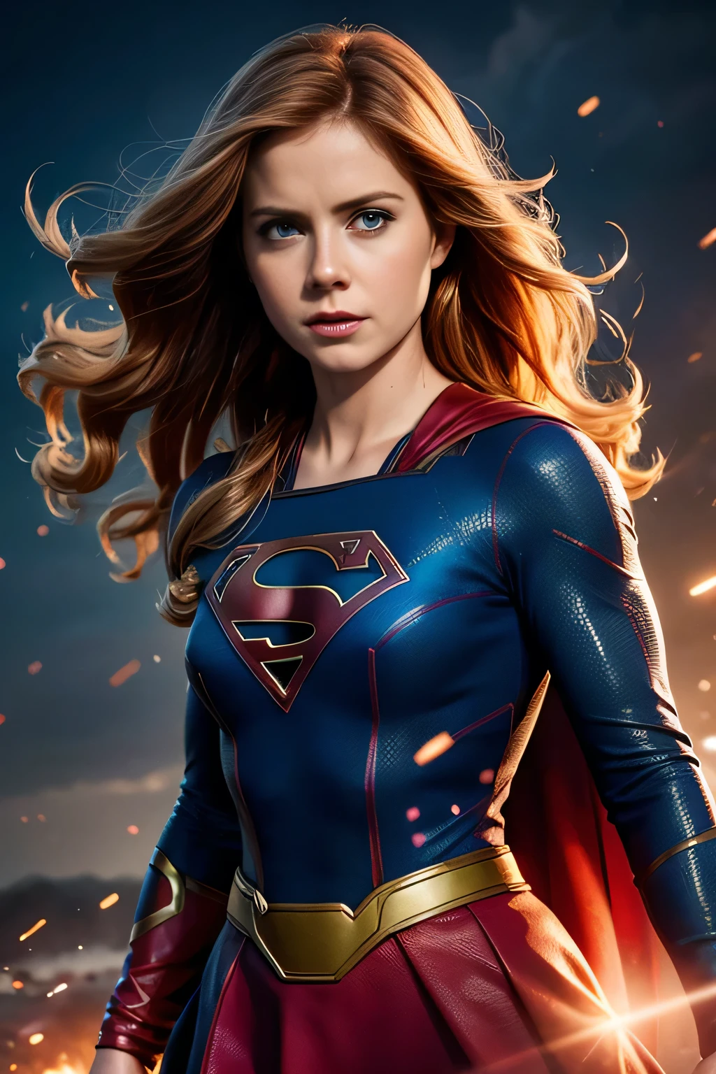 Amy Adams as Supergirl, realistic, high definicion, ultra resolution, Fujifilm XT3, detailed, 64k, -