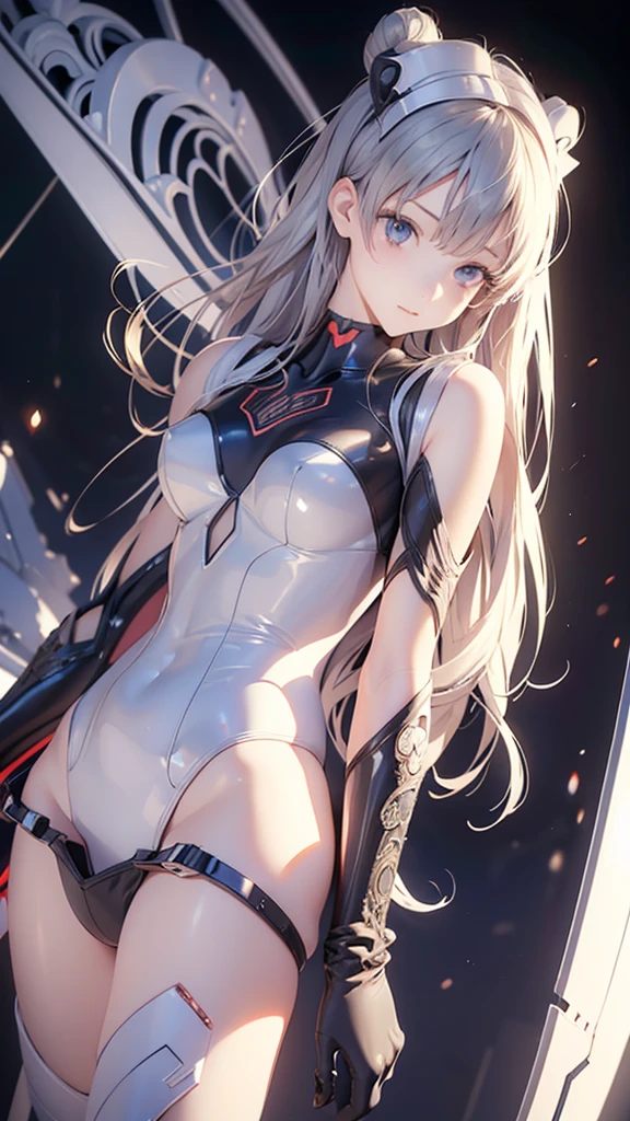 masterpiece, Highest quality, Very detailed, figure, One girl, Very detailed Evangelion costume, (Big Robot Background), Detailed skin texture, Beautifully detailed face, Intricate details, Super detailed