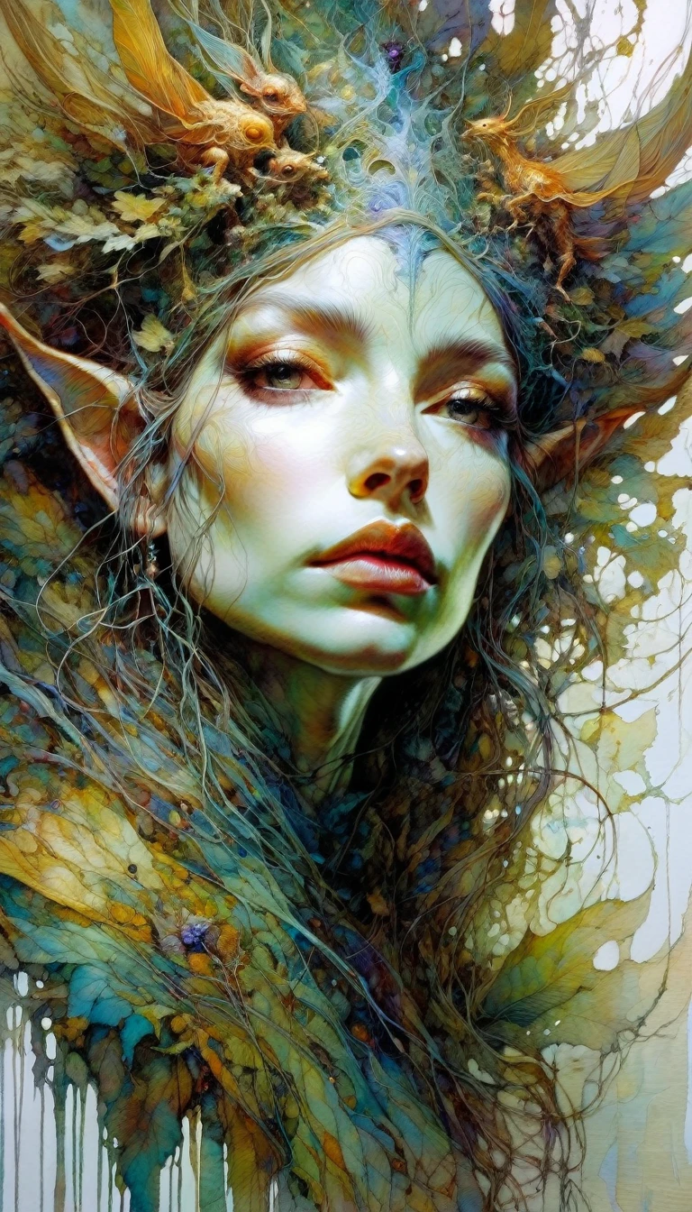 art inspired Brian Froud and Carne Griffiths and Wadim Kashin, intricate details, oil
