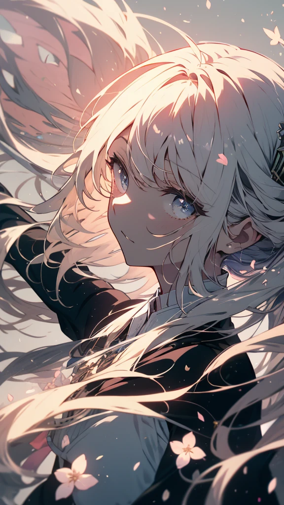 (highest quality、masterpiece、High resolution、be familiar with)、(shining eyes、be familiar with美しい顔)、(1 girl),BREAK,Design an image featuring beautiful calligraphy, with expressive lettering, elegant flourishes, and a sense of craftsmanship and skill, BREAK cherry blossom background、(beautiful anime)、dynamic angle