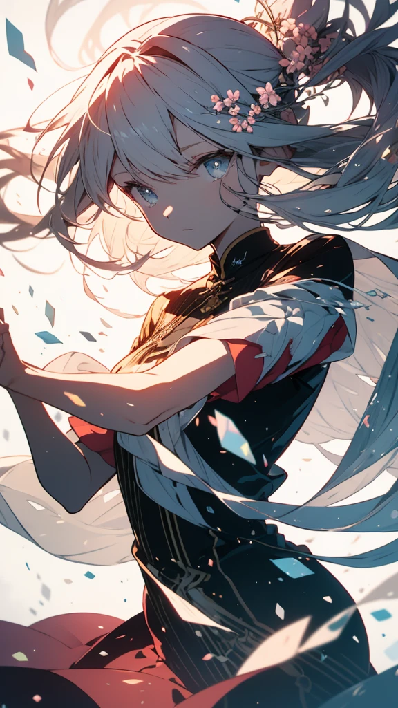 (highest quality、masterpiece、High resolution、be familiar with)、(shining eyes、be familiar with美しい顔)、(1 girl),BREAK,Design an image featuring beautiful calligraphy, with expressive lettering, elegant flourishes, and a sense of craftsmanship and skill, BREAK cherry blossom background、(beautiful anime)、dynamic angle