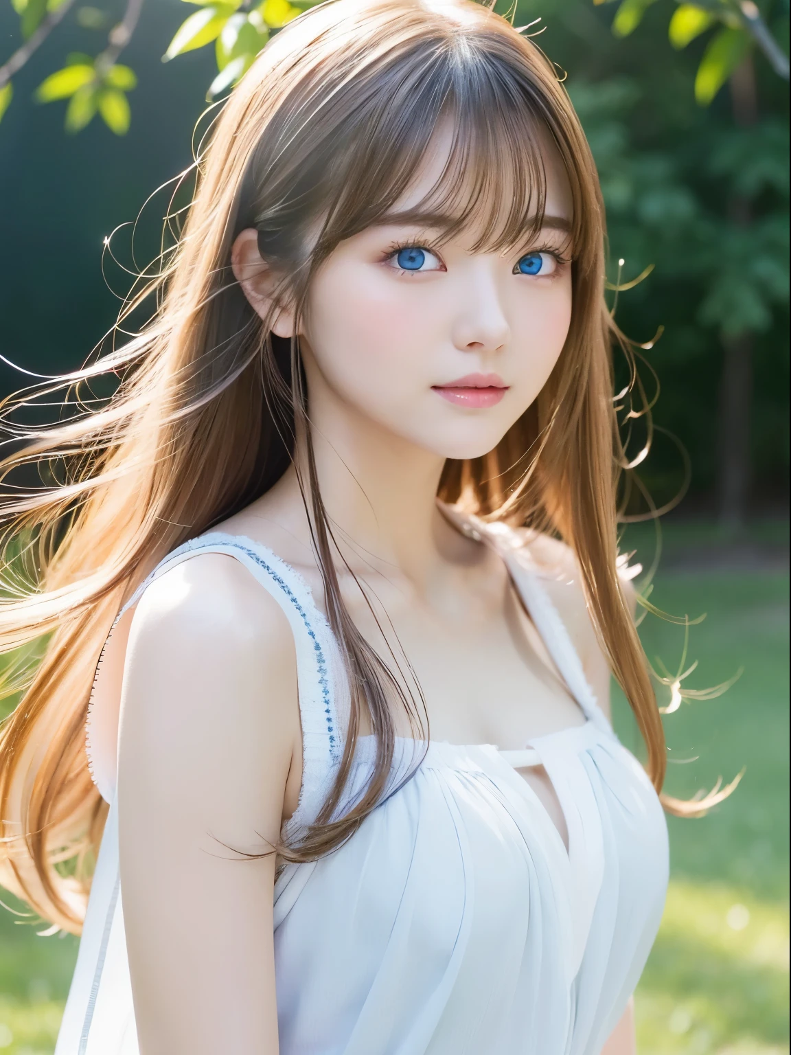 Extraordinary sexy beauty、beautiful, A kind and bright expression、Sexy and refreshing look、完璧なbeautifulかわいい顔、Long bangs between the eyes,、Very long light blonde straight hair、beautiful顔、very cute、beautifully、Sexy young tiny woman、とても完璧でbeautifulかわいい顔、Big, sparkling, light blue eyes、22 year old student、Young Western Woman、beautiful white shiny skin、Highlights of cheek luster