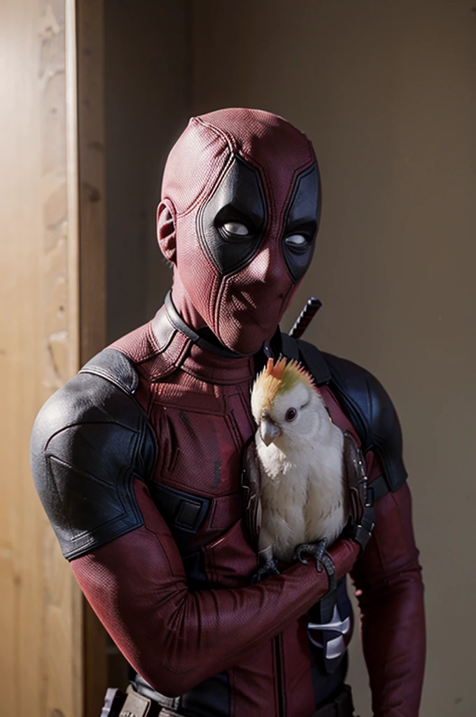 deadpool and cockatiel