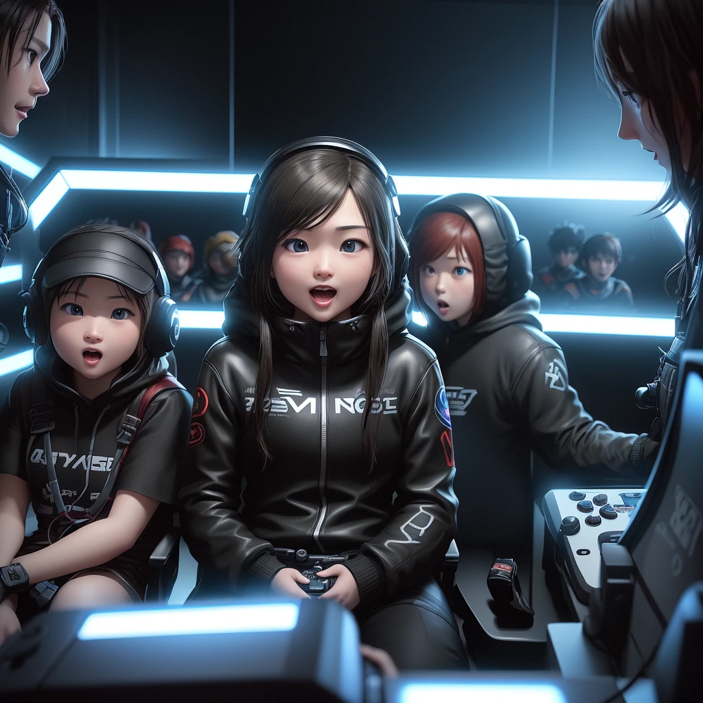 A young beautiful girl in a tight sci - fi uniform, with a slim figure, whole body, with her hair up, female warrior