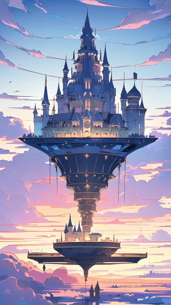 (Extremely detailed floating city:1.3), ((1 detailed mirage-castle floats above the clouds)and(Detailed floats minarets illusion, detailed floats belfry illusion)and(Highly transparent mirage)and(Detailed view of the base of the Mirage castle)),ultra-detailed,extremely detailed and beautiful, sky and white cloud and sunset glow background,ultra-detailed birds, (floating city in bloom, Floating petals, blooming gardens in the sky,  many vines on the wall:1.2)
Imagination, dream
/=
1 girl, (1 girl at floating city:1.3), (solo), (Super wide Angle lens), (back), behind head, white dress, (full body), (bare feet), (Backless dress), the girl away from camera, Holy Light,