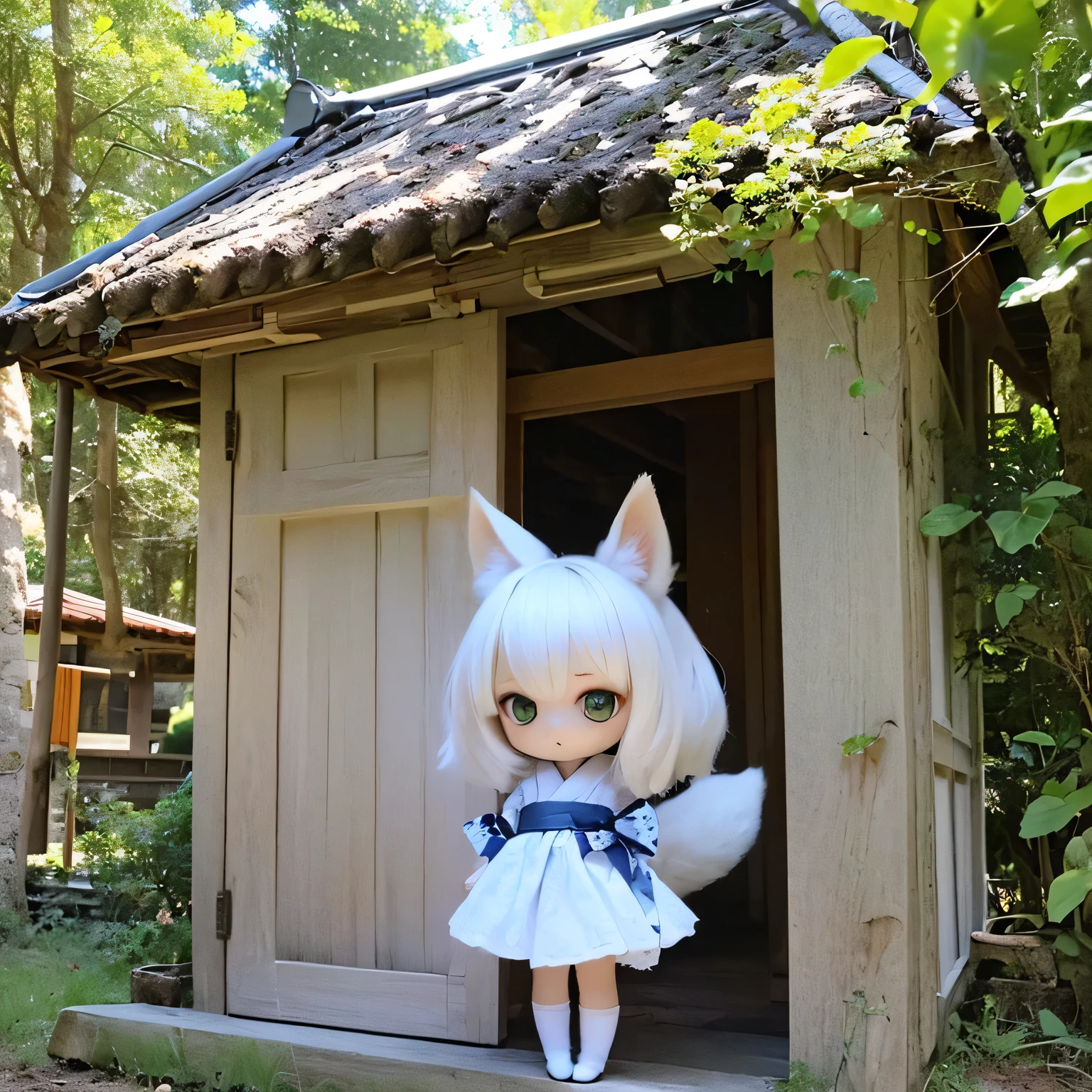 FOX Girls Chibi,Shrine maiden costume