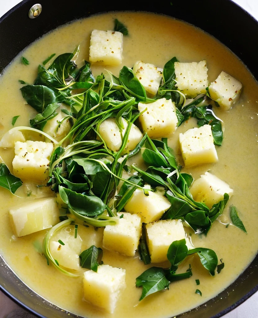 Cauliflower soup with blue cheese. INGREDIENTS 1 cauliflower 3 spoons (sop) crumbled French bleu d&#39;auvergne cheese 1 leek 2 potatoes 1 onion 3 cloves of garlic 750 ml homemade vegetable broth (3 cups [tea])
500 ml of milk (2 cups [tea])
2 spoons (sop) butter 2 bay leaves salt freshly ground black pepper to taste freshly grated nutmeg to taste French bleu d&#39;auvergne cheese to taste to serve almond crumble to taste to serve dill leaves (dill) to taste to serve olive oil to taste to serve CONTINUES AFTER SPONSORSHIP METHOD Discard the leaves and cut the cauliflower into medium florets; also cut the stem into medium pieces. Transfer to a large bowl, cover with water and wash well. Remove the cauliflower from the water instead of draining it - this way the dirt remains at the bottom of the bowl. Leave the cauliflower in the colander while you prepare the rest of the ingredients..
Cut the leek stalk into thin slices, transfer para uma peneira e lave bem sob água corrente. Wash and reserve the leaves.
Lave, Peel and cut the potatoes into pieces of about 1,5 cm — assim elas ficam bem macias para engrossar a sop. Peel and finely chop the onion and garlic cloves.
Place a large pan with butter over medium heat.. When it melts, add the onion and leek, tempere com uma pitada of salt e refogue por cerca de 4 minutos, until they are very soft. Add the garlic, bay leaves and leek leaves and stir for 1 minute to perfume.
Add the potatoes, the cauliflower and mix well. Drizzle with broth and milk, season with 1 spoon (tea) of salt, black pepper and nutmeg to taste and increase the heat.
As soon as small bubbles start to appear on the side, lower the heat, Put on the cap, keeping the pan ajar, and let it cook for about 20 minutes, or until the cauliflower is very tender.
Turn off the heat and, with tweezers, Fish out and discard the bay leaves and leeks.
Bata a sop em etapas: transfer 