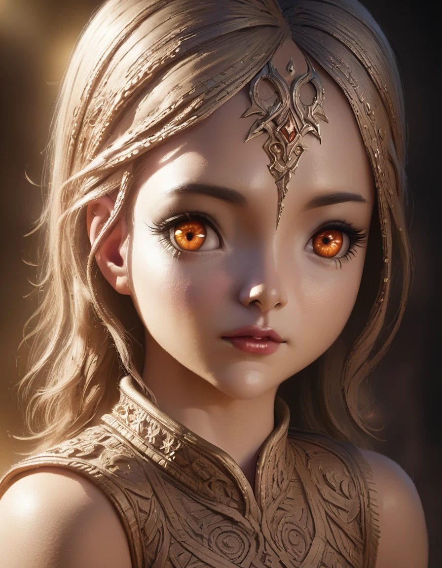 1 girl, beautiful detailed eyes, beautiful detailed lips, extremely detailed eyes and face, long eyelashes, intricate details, realistic, photorealistic, high quality, 8K, masterpiece, cinematic lighting, dramatic lighting, warm color palette, fantasy, digital art, concept art