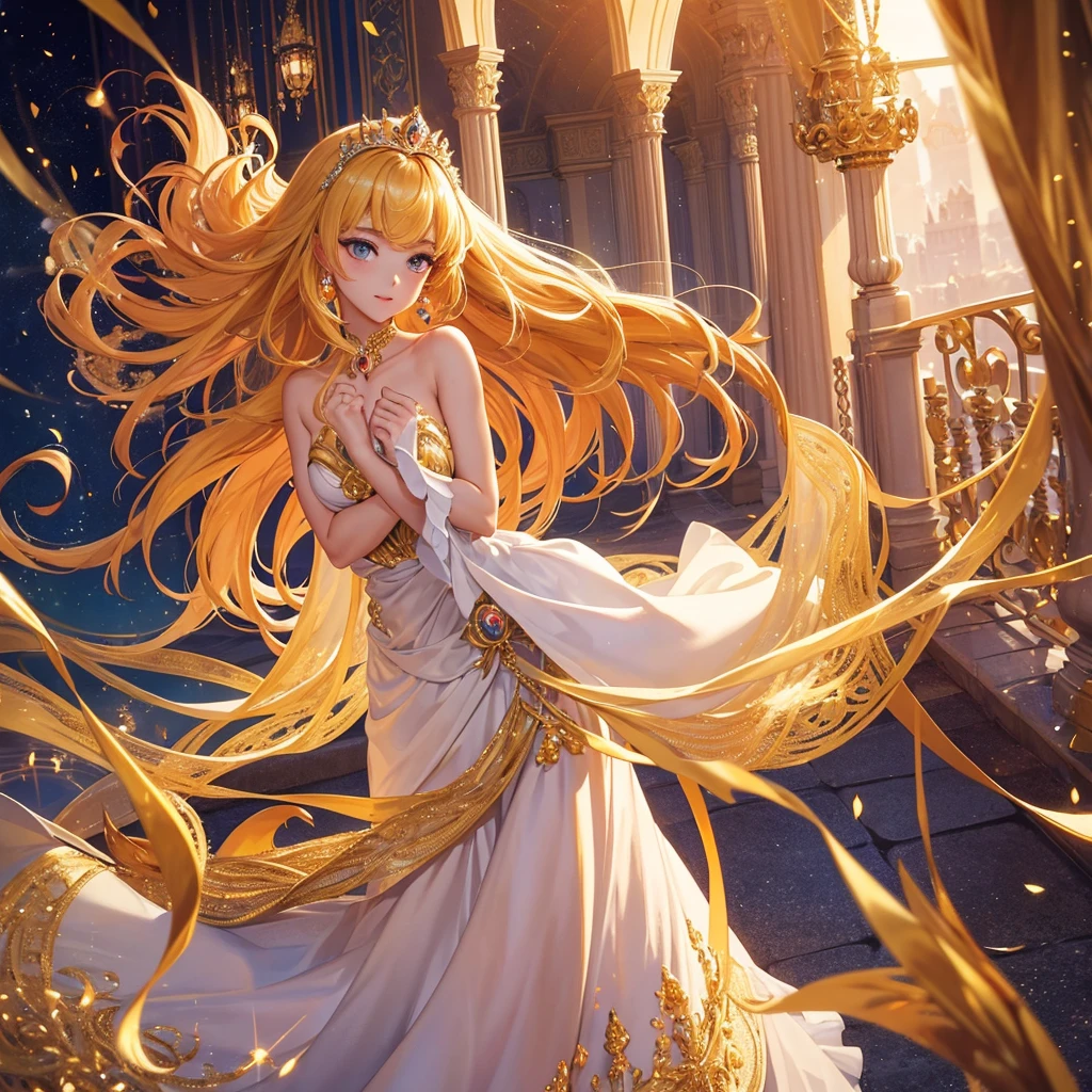 Princess, beauty, beautiful, elegant, sweet, kingdom, rich, pretty girl, colourful, magical, mystery, lovely, golden eye princess, golden hair, ballroom