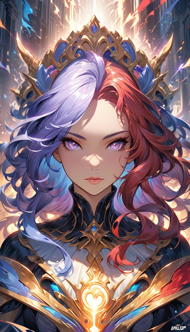head and shoulders portrait, 8k resolution concept art portrait by Greg Rutkowski, Artgerm, WLOP, Alphonse Mucha dynamic lighting hyperdetailed intricately detailed Splash art trending on Artstation triadic colors Unreal Engine 5 volumetric lighting. lightning background, strokes, lavish