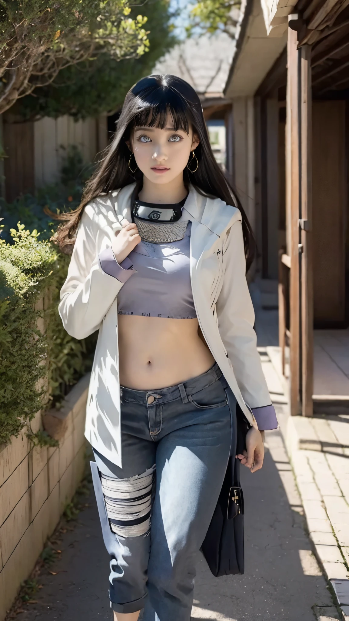 Moisturized skin, (bright eyes), perfect body,
BREAK,
(beautiful navel),
BREAK,
(super long hair), (large golden curved earrings: 1.2), (long silky black hair),
BREAK,
((masterpiece + highest quality + high resolution + highly detailed))), (full body: 1.2), symmetrical, one shot,
BREAK,
(city street),
BREAK,
(ONE PIECE), (Hashimoto Kanna: 1.4), (Hinata Hinata: 1.3), noble and unconcealable elegance,