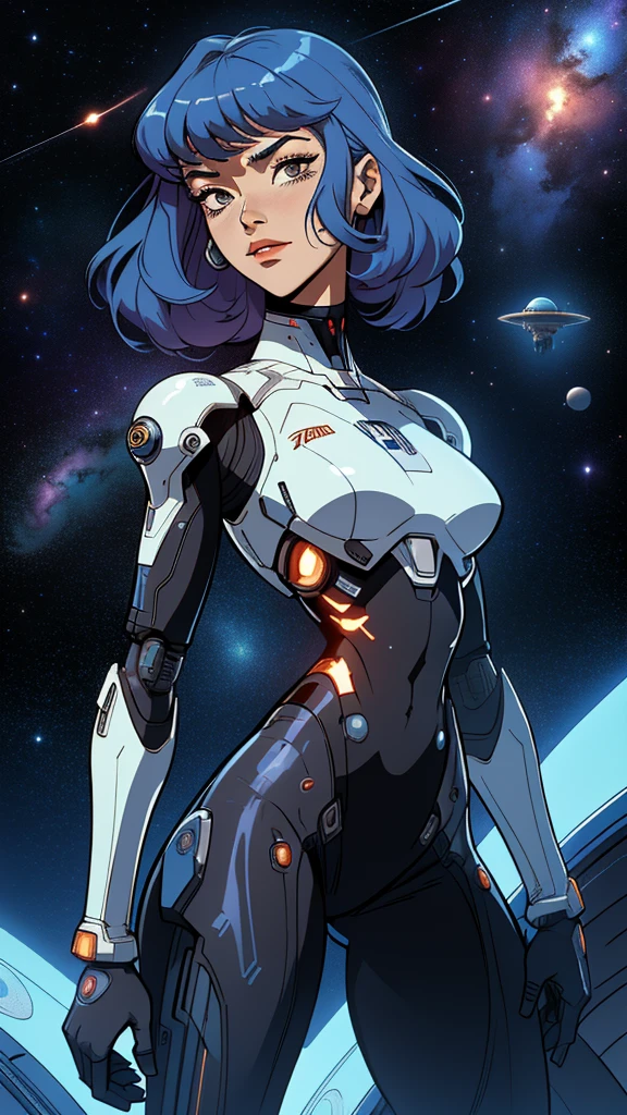 ((masterpiece, Highest quality)), 32K Wallpapers, Very detailed, Poster, Vintage science fiction, 1960s,(((space thriller cinematic movie Poster))), (Bauhaus), shape,Abstract, Midcentury Modern, movie Poster, Vintage, A woman fused with a robot,anime,1970s,Halftone,Speech bubble,Milky Way,(Superhero),((portfolio,close)),Cyborg of the Future,Combination of machine and woman,Space War,Star Wars,Evangelion,Gantz,Cyborg Lady