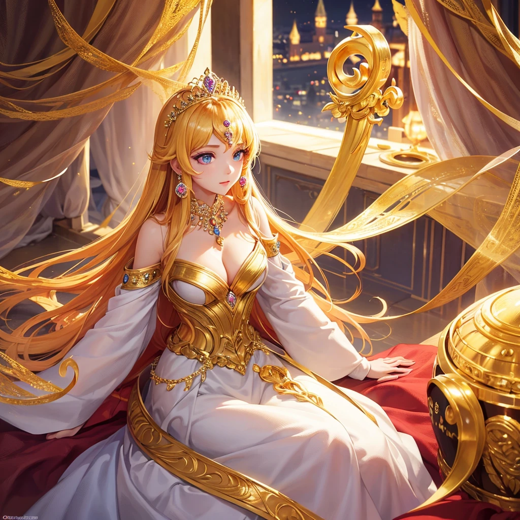 Princess, beauty, beautiful, elegant, sweet, kingdom, rich, pretty girl, colourful, magical, mystery, lovely, golden eye princess, golden hair