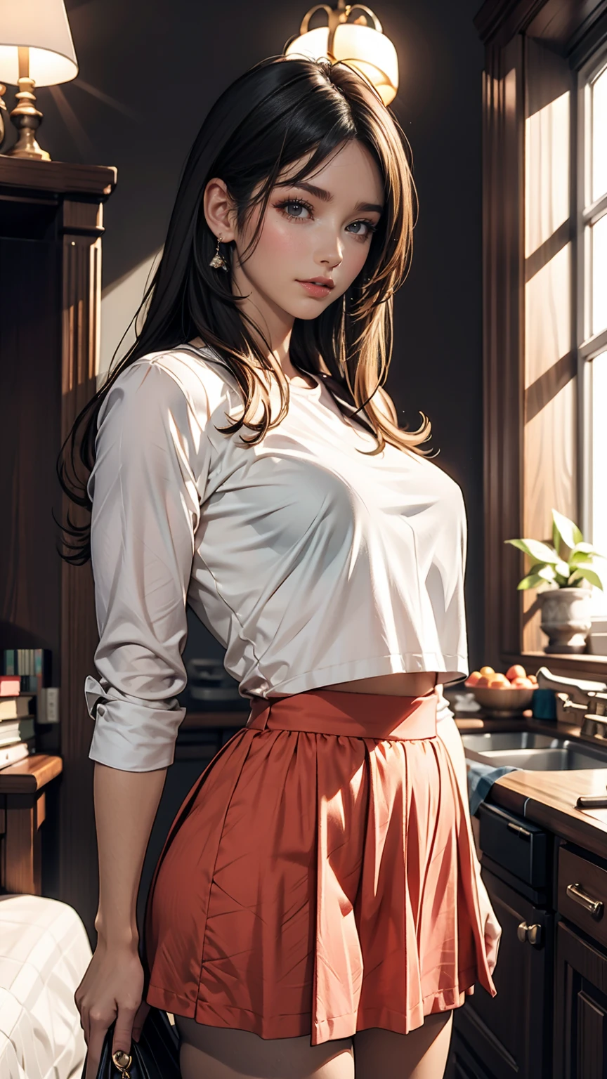 24 year old Caucasian female、Micro Mini Skirt、pubic hair、Nipples