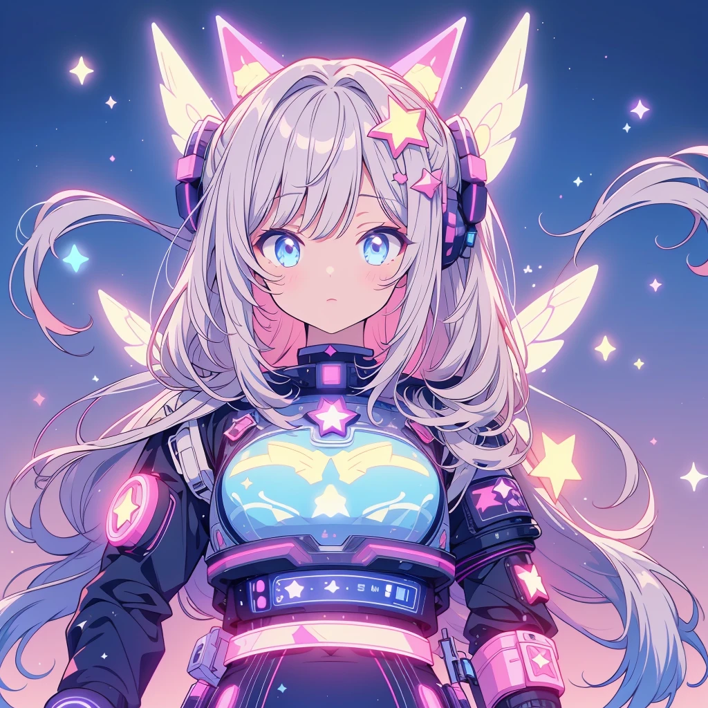 Star Fairy、cyber punk、Simple Background、Kawaii Tech