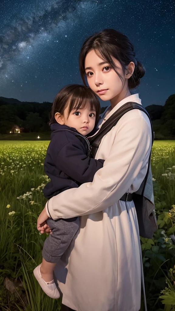 Gazing at the stars in the countryside at night,One woman,Nahida_Genshin Impact, Cruciform pupil