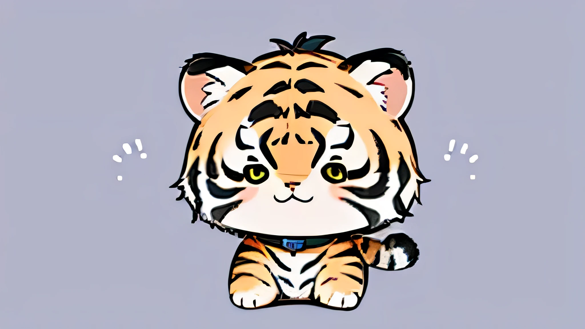 Highest quality,8k,kawaii,(((One Tiger)))、zodiac、Zodiac、looks fun、(cute)、graffiti、(((((Uplifting)))))、An illustration、animal、,quality、round、,new year、tail、、1 head、(Background is white)、simple、、(whole body)、character、Baby Tiger、(Innocence)、((playing))、Gah、Awake、(((Cat jarashi)))、Are standing