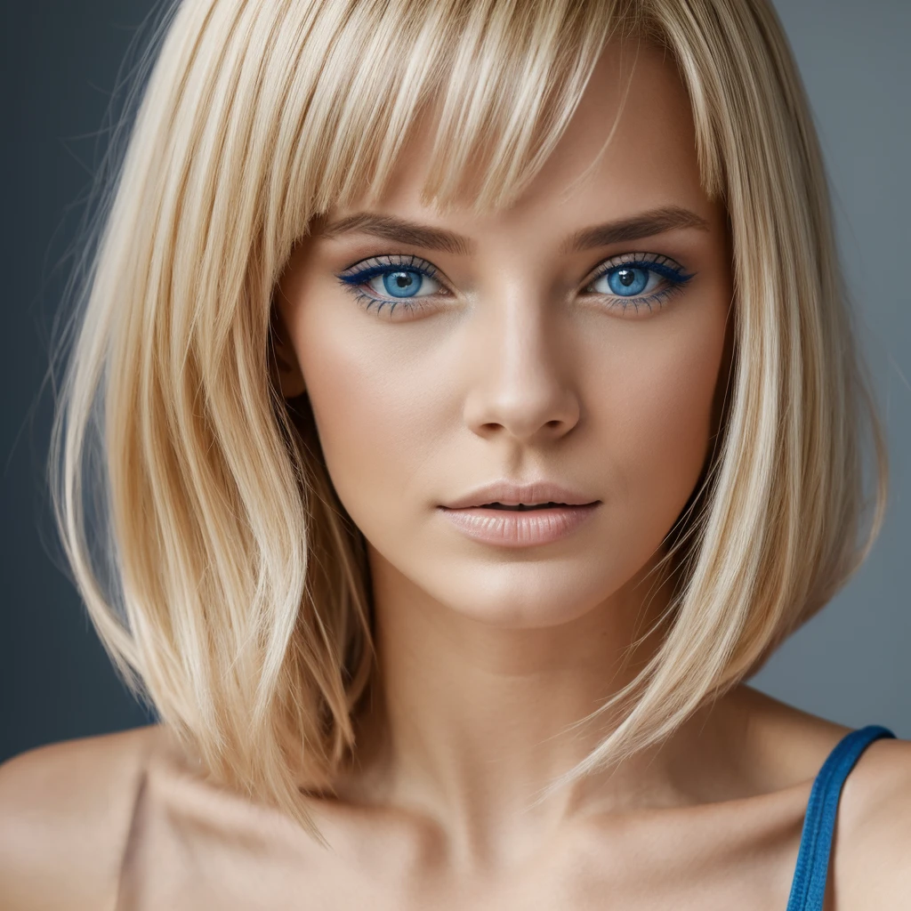 cfemme blonde aux yeux bleus et aux cheveux longs e, de plein pied , bel éclairage de portrait, Portrait 60 mm, portrait moyen lumière douce, Composition parfaite, portrait doux 8 k, portrait à mi-plan d&#39;une belle, portrait de fille nordique, portrait rétroéclairé, portrait cinématographique, une fille aux cheveux blonds, portrait 50 mm