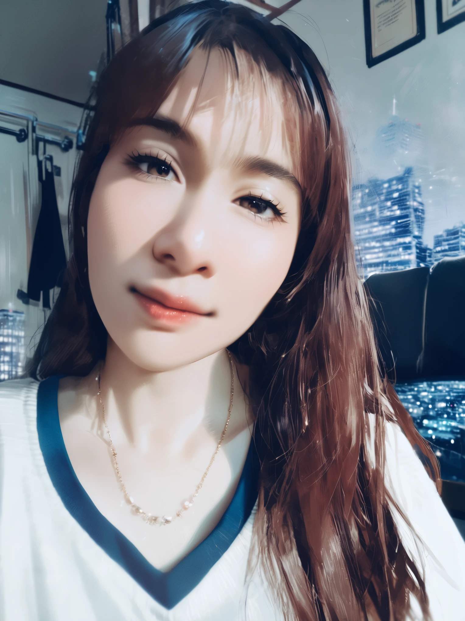 (Cinematic Aesthetic:1.4) Photo of a beautiful korean fashion model bokeh city night
